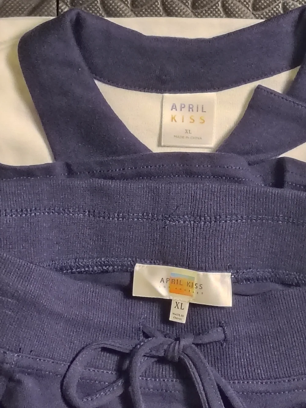 April Kiss Navy White 2 Piece Tennis Polo Skirt Set XL NWT Pickleball Preppy